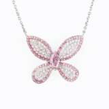 A rare Butterfly Pendant with Fancy Pink Diamond. - photo 1