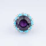 An Amethyst Turquoise Cocktailring. - фото 1