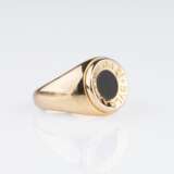 Bulgari. Gold-Onyx-Ring 'Tubogas'. - Foto 2