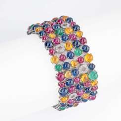 A Colourful Precious Stones Bracelet 'Tutti Frutti'.