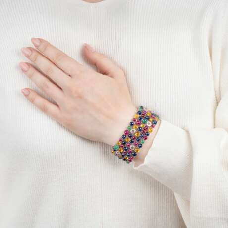 A Colourful Precious Stones Bracelet 'Tutti Frutti'. - фото 4