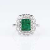 Smaragd-Brillant-Ring. - Foto 1