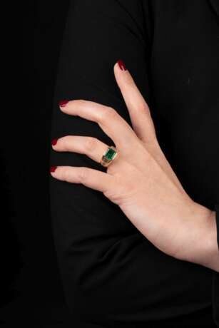 Hochfeiner Smaragd-Diamant-Ring. - Foto 3