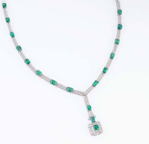 A highcarat Emerald Diamond Necklace 'Soirée de gala'. - photo 1