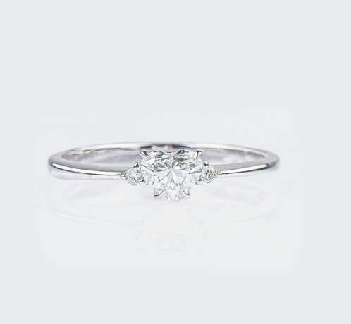 A petite River Diamond Ring 'Heart'. - photo 1
