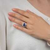 A fine Heart Tanzanite Diamond Ring. - фото 4