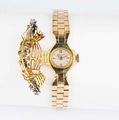 Universal Genève. A Vintage Lady's Wristwatch with Diamonds by Knoll & Pregizer. - фото 2