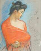 Louis Auguste Legrand. Louis Legrand (Dijon 1863 - Paris 1951). Dame in Rot.