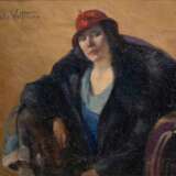 Julie Wolfthorn (Thorn 1868 - Theresienstadt 1944). Red Hat. - photo 1