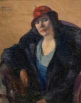Julie Wolfthorn (Thorn 1868 - Theresienstadt 1944). Red Hat.