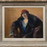 Julie Wolfthorn (Thorn 1868 - Theresienstadt 1944). Red Hat. - photo 2