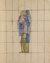 Käte Lassen (Flensburg 1880 - Flensburg 1956). Five Glass window designs.