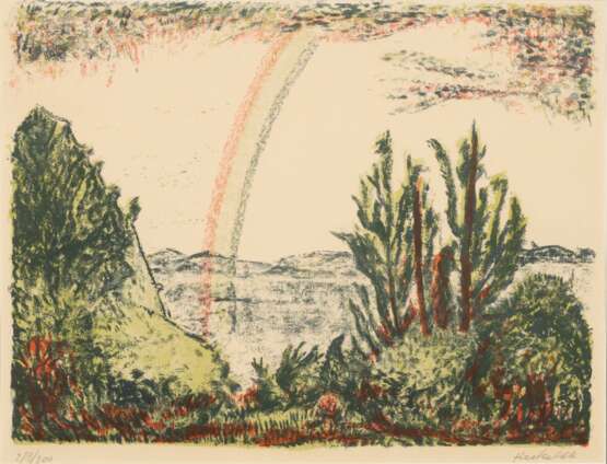 Erich Heckel (Döbeln 1883 - Radolfzell/Bodensee 1970). Rainbow. - photo 1