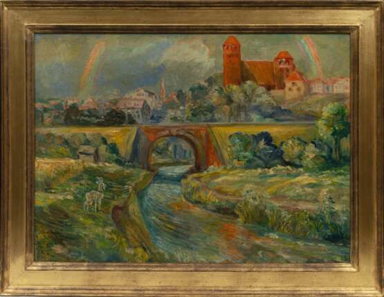 Alexander Kolde (Neuhaldensleben 1886 - Flensburg 1963). Rastenburg unter dem Regenbogen. - Foto 2