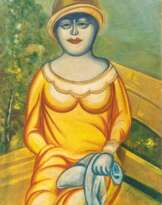 Michael Ivanovich Kursin (Barnaul 1888 - Taschkent 1957). Blue Woman.