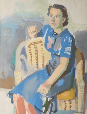 Erich Hartmann (Elberfeld 1886 - Hamburg 1974). Woman in a Chair. - photo 1