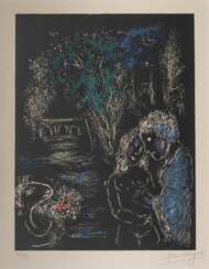 Marc Chagall (Witebsk 1887 - St.-Paul-de-Vence 1985). L'arbre vert aux amoureux.