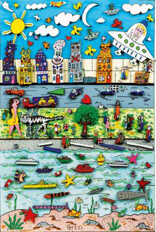 James Rizzi (New York 1950 - New York 2011). Easy Living on a Sunny Sunday Afternoon. - Foto 1