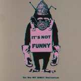 Not Banksy active early 21st cent. Covid-19 5G Conspiracy Chimp - Pink. - фото 1