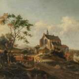 Johann Melchior Roos (Heidelberg 1663 - Kassel 1731). Landschaft mit Kirche. - Foto 1