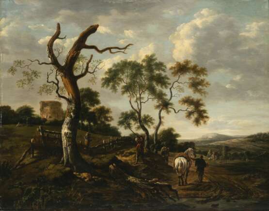 Jan Wijnants (Haarlem um 1632 - Amsterdam 1684). Bird Hunters in the Campagna. - photo 1
