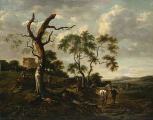 Jan Wijnants (Haarlem um 1632 - Amsterdam 1684). Bird Hunters in the Campagna.