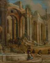 Franz Lorenz Viechter (München 1664 - Wien 1726). Caravanserai in Ruins.
