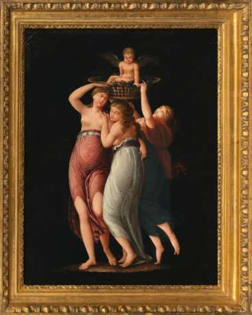 German Master active around 1800. Three Graces with Putto. - photo 2