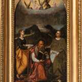 Bartolomeo Ramenghi (Bagnacavallo 1484 - Bologna 1542), Umkreis. Die Heiligen Lucia, Hieronymus und Cäcilie unter einem Konzert von Engeln. - Foto 2