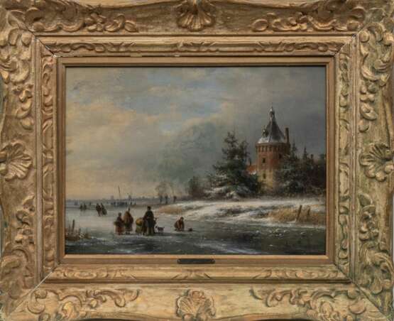 Andreas Schelfhout (Den Haag 1787 - Den Haag 1870), attr. Winter Landscape. - photo 2