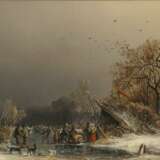 Andreas Schelfhout (Den Haag 1787 - Den Haag 1870). Joys of Winter. - photo 1