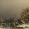 Andreas Schelfhout (Den Haag 1787 - Den Haag 1870). Joys of Winter. - Prix ​​des enchères