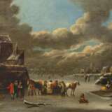 Claes Molenaer (Haarlem 1629 - Haarlem 1676), zugeschr. Eisvergnügen. - Foto 1