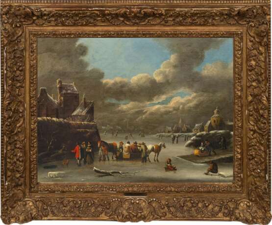 Claes Molenaer (Haarlem 1629 - Haarlem 1676), attr. Merrymaking on the Ice. - photo 2