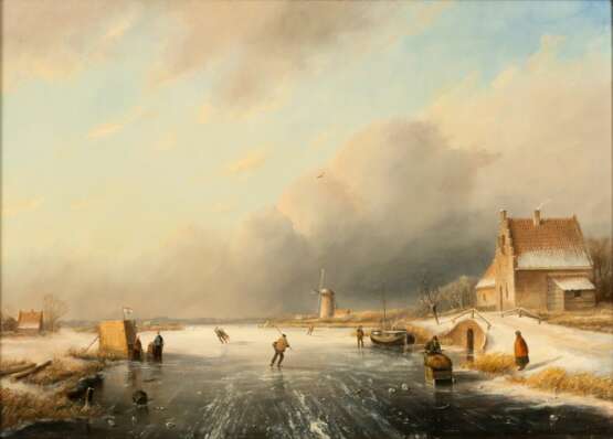 Jacob Jan Coenraad Spohler (Amsterdam 1837 - Amsterdam 1922). Extensive Winter Landscape. - фото 1