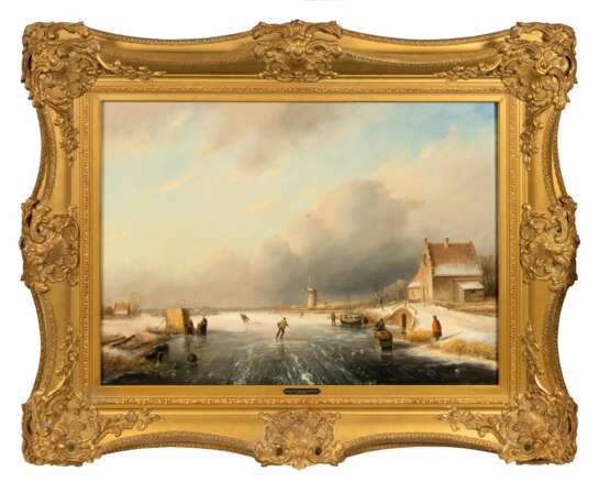 Jacob Jan Coenraad Spohler (Amsterdam 1837 - Amsterdam 1922). Extensive Winter Landscape. - фото 2
