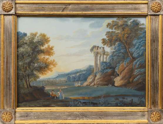 German Master active 19th cent. Companion Pieces: Neoclassical Landscapes. - photo 1