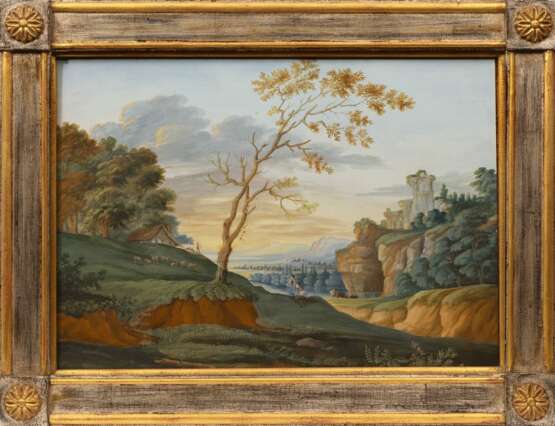 German Master active 19th cent. Companion Pieces: Neoclassical Landscapes. - photo 2