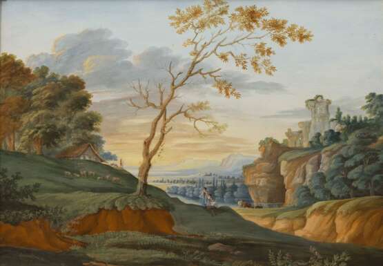 German Master active 19th cent. Companion Pieces: Neoclassical Landscapes. - photo 3