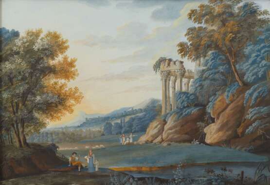 German Master active 19th cent. Companion Pieces: Neoclassical Landscapes. - photo 4