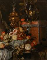 Pieter de Ring (Leiden um 1615 - Leiden 1660), circle of. Still Life with Wanli Bowl and Aquilegia Goblet.