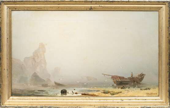Friedrich Preller d. J. (Weimar 1838 - Dresden 1901). Rocky Coast in Morning Mist. - photo 2