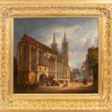 Friedrich Eibner (Hilpoltstein/Obpf. 1825 - München 1877). Market next to a Church. - photo 2