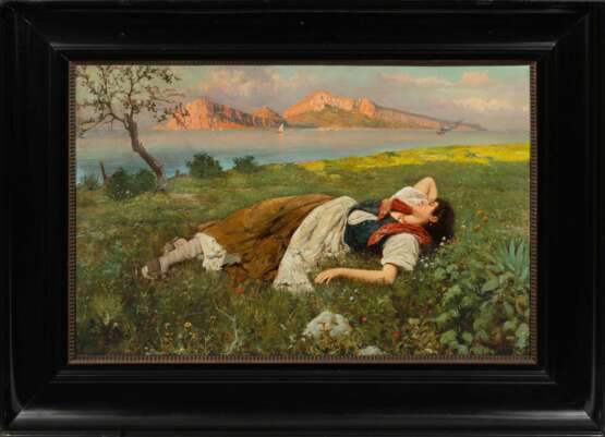 Bernardo Hay (Florenz 1864 - Neapel nach 1916). A Summer Day off Capri. - photo 2