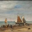 Gustav Schönleber (Bietigheim 1851 - Karlsruhe 1917). Fischer am Strand. - Auktionspreise