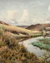 Peder Mönsted (Grenaa 1859 - Fredensborg 1941). Fluss in der Heide.