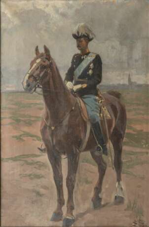 Erik Ludwig Henningsen (Kopenhagen 1855 - Kopenhagen 1930). König Christian X. zu Pferd. - Foto 1