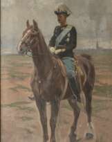 Erik Ludwig Henningsen (Kopenhagen 1855 - Kopenhagen 1930). King Christian X on Horseback.