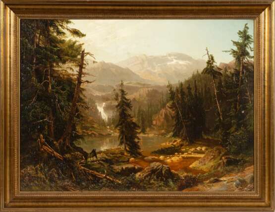 Robert Schultze (Magdeburg 1828 - München 1910). Waterfall in the Mountains. - photo 2