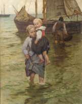 Berthold Genzmer (Boggusch/Westpreußen 1858 - Königsberg 1927). The Fisherman's Children.